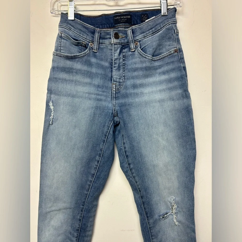 Lucky brand ankle‎ skinny Mid rise Stretchy blue wash jeans size 4/27